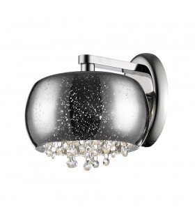 Luna 1 Light Wall Lamp Chrome Crystal