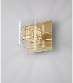 Avignon 1 Light Wall Lamp Gold Crystal