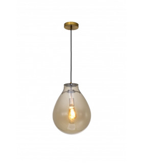 Rio 1 Light Small Champagne Crystal Globe Pendant Ceiling Light