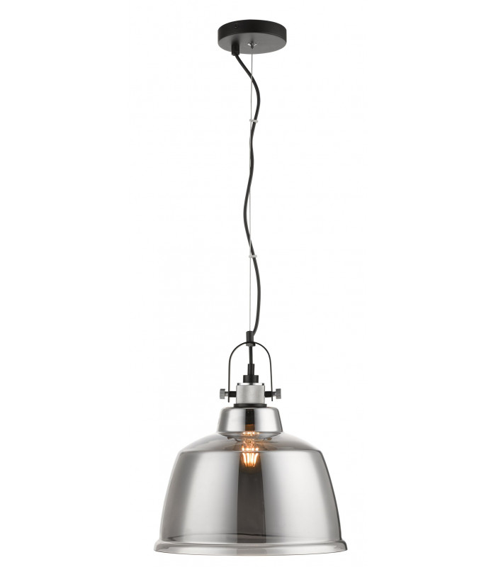 Ava 1 Light Smoke Dome Pendant Ceiling Light