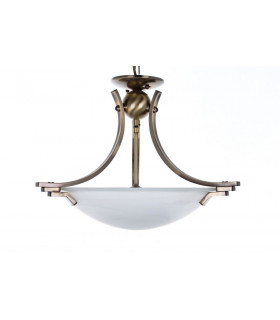Amora Semi Flush Antique Brass Bowl Semi Flush Ceiling Light