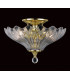 Dallas Polished Brass Bowl Semi Flush Ceiling Light