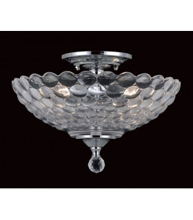 Dallas Chrome Bowl Semi Flush Ceiling Light
