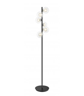 Remy 6 Light Floor Lamp Chrome Black