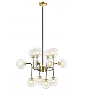 Remy 12 Light Pendant Ceiling Light Gold Black