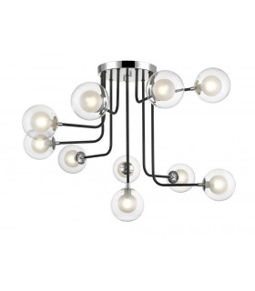 Remy 10 Light Ceiling Light Chrome Black