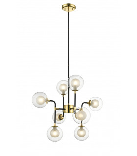 Remy 8 Light Pendant Ceiling Light Gold Black