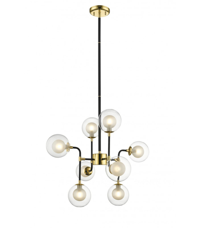 Remy 8 Light Pendant Ceiling Light Gold Black