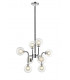 Remy 8 Light Pendant Ceiling Light Chrome Black