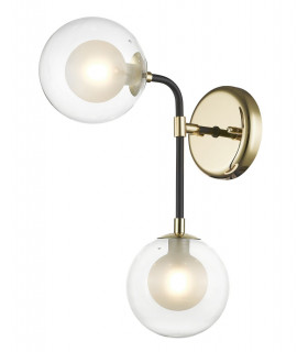Remy 2 Light Wall Lamp Gold Black