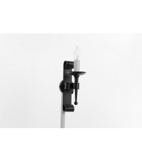 Refectory Black Gold Candle Wall Lamp
