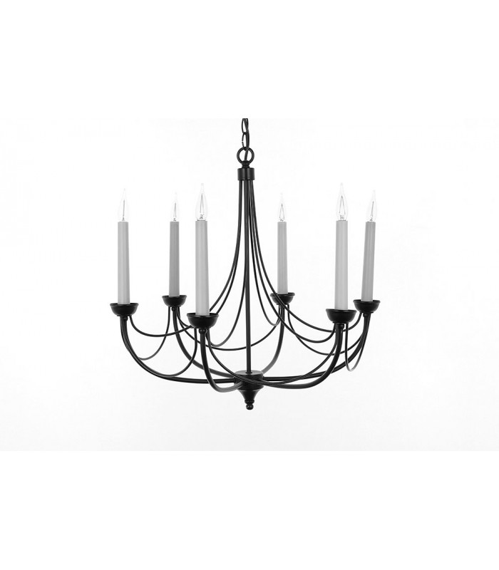 Cirrus Natural 6 Arm Chandelier