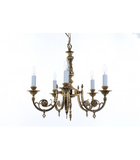 Chelsea Polished Brass 5 Arm Chandelier