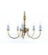 Solar Polished Brass 5 Arm Chandelier