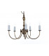Solar Antique Brass 5 Arm Chandelier