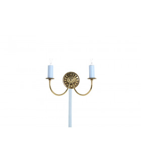 Solar Polished Brass Candle Wall Lamp