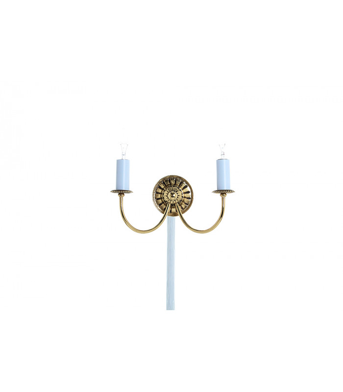Solar Polished Brass Candle Wall Lamp