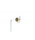 Solar 1 Light Polished Brass Candle Wall Lamp