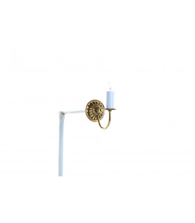 Solar 1 Light Polished Brass Candle Wall Lamp