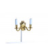 Sandringham Polished Brass Candle Wall Lamp