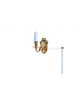 Sandringham Polished Brass Candle Wall Lamp