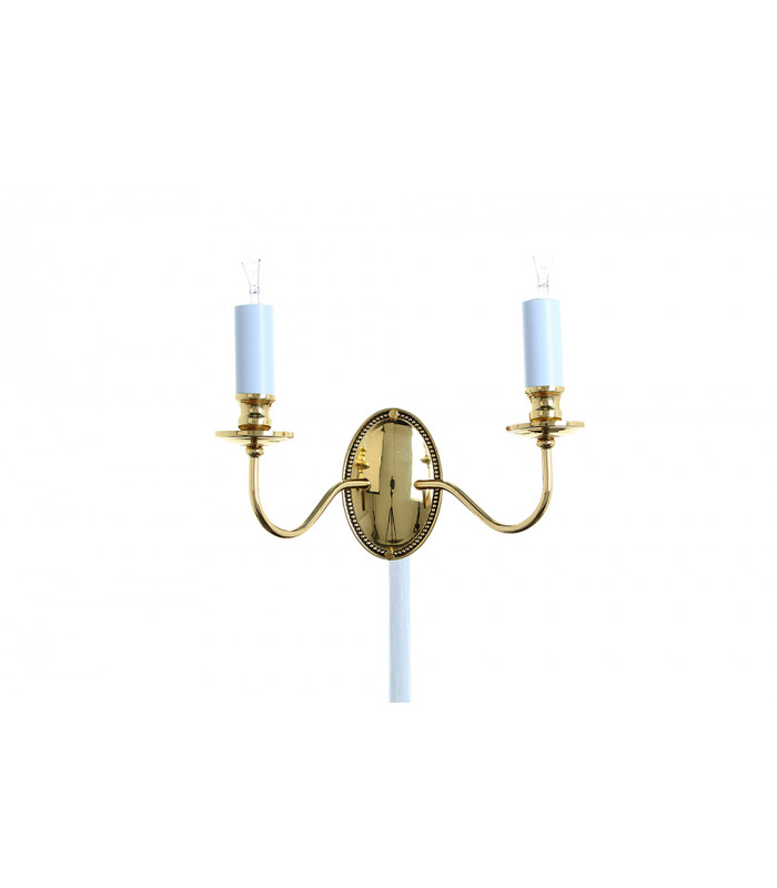 Georgian Polished Brass Candle Wall Lamp