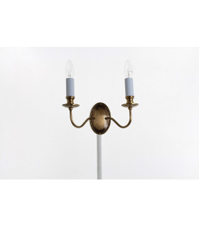 Georgian Light Bronze Candle Wall Lamp