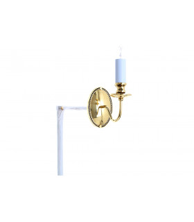 Georgian Polished Brass Candle Wall Lamp