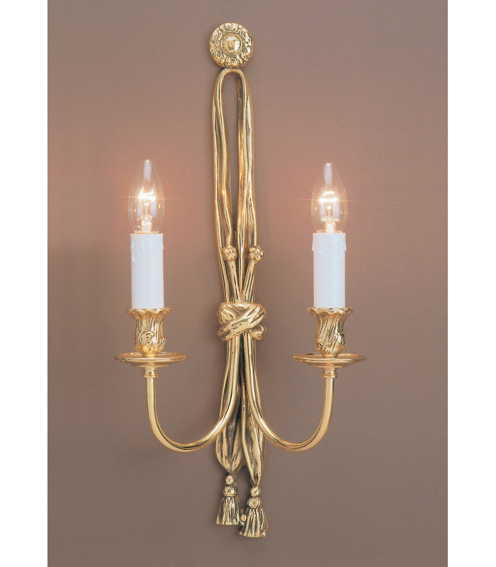 Richmond Polished Brass Candle Wall Lamp