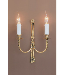 Richmond Polished Brass Candle Wall Lamp