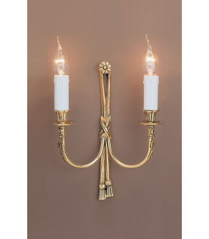 Richmond Polished Brass Candle Wall Lamp