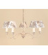 Caravelle Cream Gold 5 Arm Chandelier with Shades