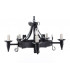 Cromwell Matt Black 5 Arm Chandelier