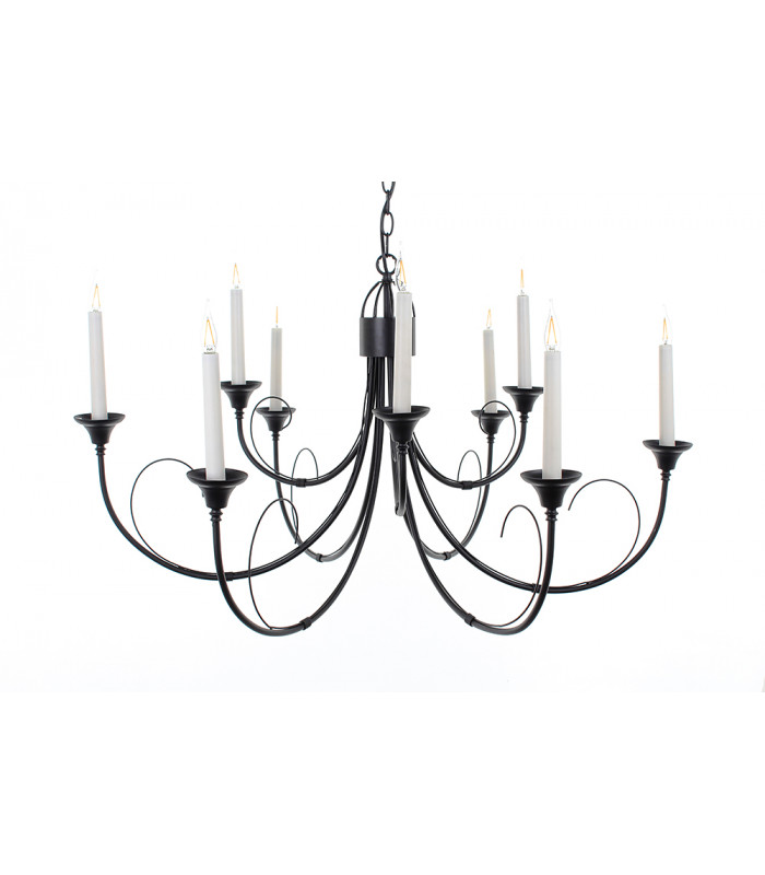 Classica Original Matt Black 9 Arm Chandelier