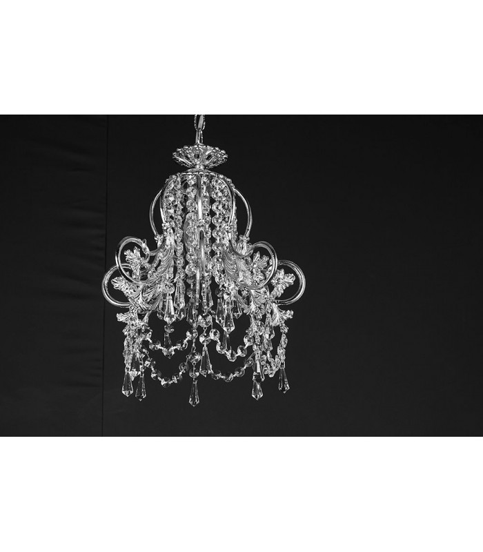 Bell Shape Strass Antique Brass Pendant Ceiling Light