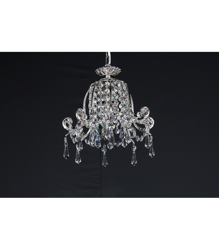 Bell Shape Strass Nickel Pendant Ceiling Light