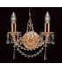 Stuttgart Cast Brass Strass Candle Wall Lamp