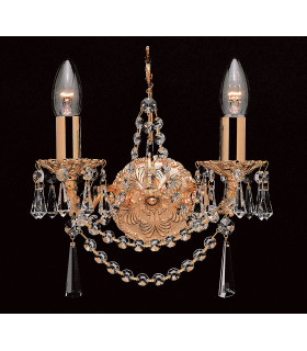 Stuttgart Cast Brass Strass Candle Wall Lamp