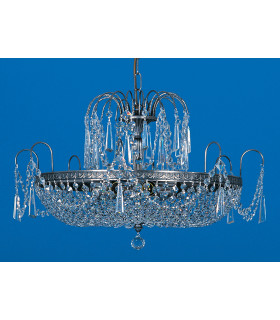 Rostock Strass Antique Nickel Pendant Ceiling Light