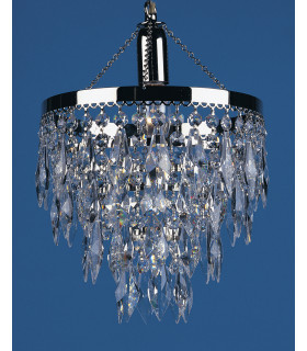 Halle Nickel Plated Strass Pendant Ceiling Light