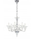 Zagreb Clear Glass Chrome 6 Arm Chandelier