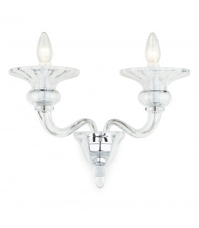 Zagreb Clear Glass Candle Wall Lamp
