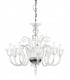 Saskia Curved Clear Glass 8 Arm Chandelier