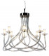 Borosi Glass Chrome 8 Arm Chandelier