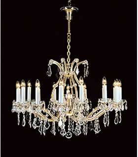 Karlova Crystal Gold 17 Arm Chandelier