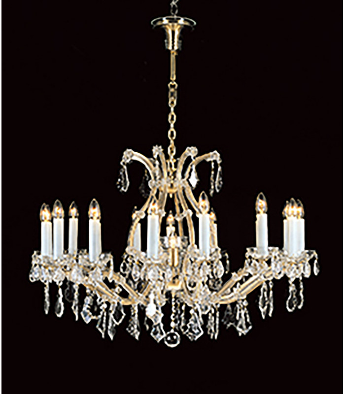 Karlova Crystal Gold 17 Arm Chandelier