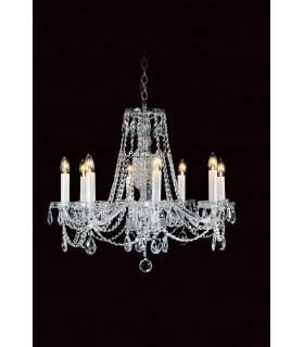 Opava Lead Crystal 8 Arm Chandelier