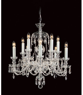 Frydek Lead Crystal 10 Arm Chandelier