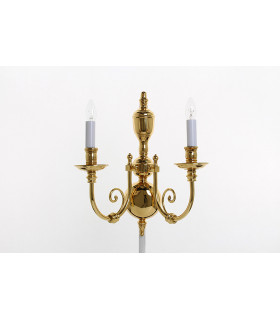 Beveren Polished Brass Candle Wall Lamp