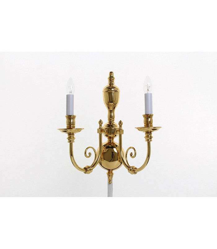 Beveren Polished Brass Candle Wall Lamp